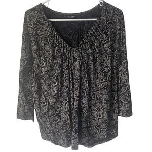 Lucky Brand Women's‎ Size Medium Floral Boho Long Sleeve Top